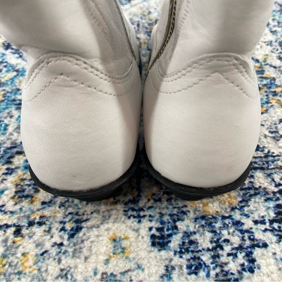 Ariat White Leather Darlin Western Cowgirl Boots Size 6B READ - Picture 12 of 15